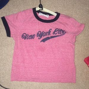CROPPED RED NYC T-SHIRT